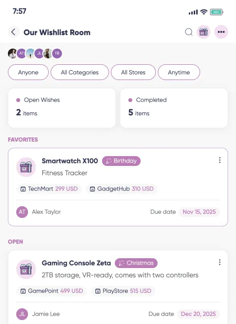 Wishlist Box Preview