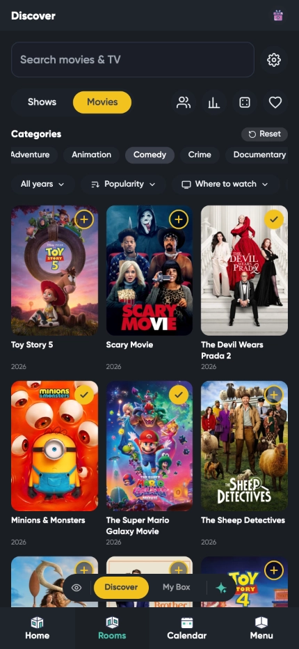 Screen Box watchlist screenshot